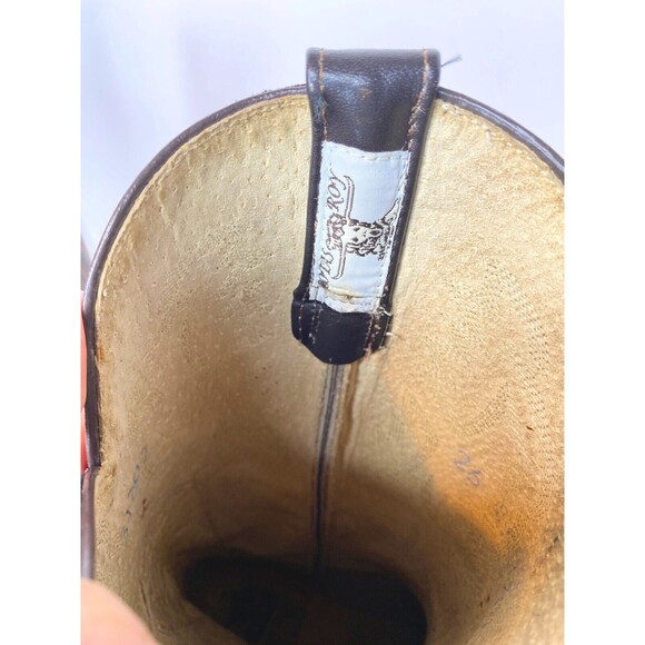 RUDEL BOTAS Brown Leather Western Boots Mens Size 26 EE/ Us 8 Mexico ❤️ - Picture 15 of 16